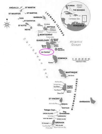 Caribbean Map Les Saintes